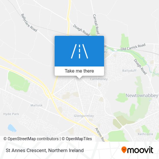 St Annes Crescent map