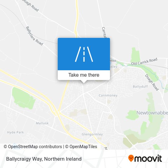 Ballycraigy Way map