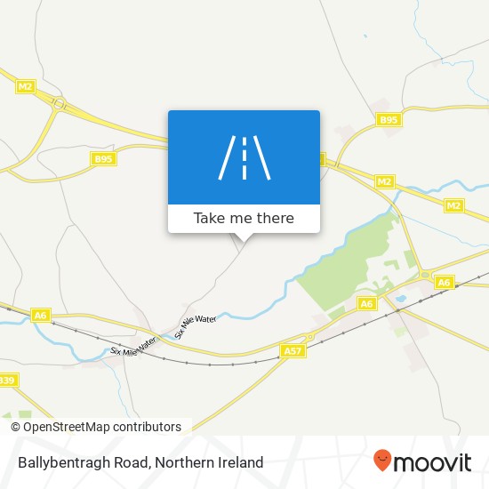 Ballybentragh Road map