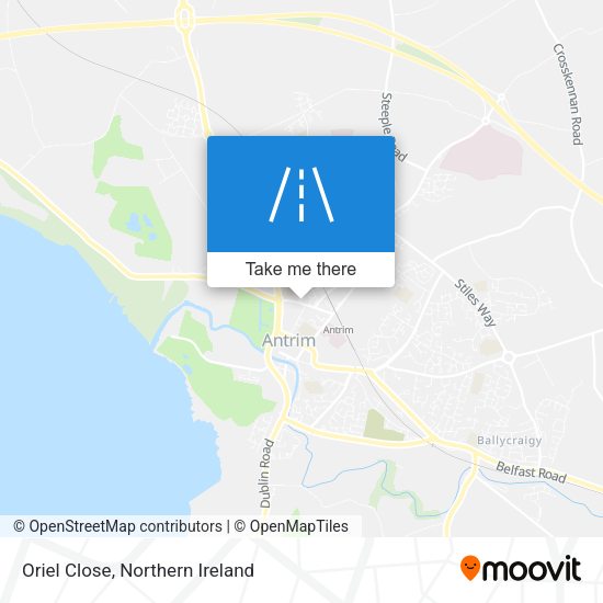 Oriel Close map
