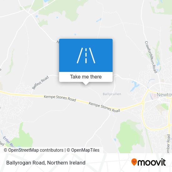 Ballyrogan Road map