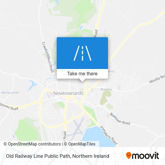 Old Railway Line Public Path map