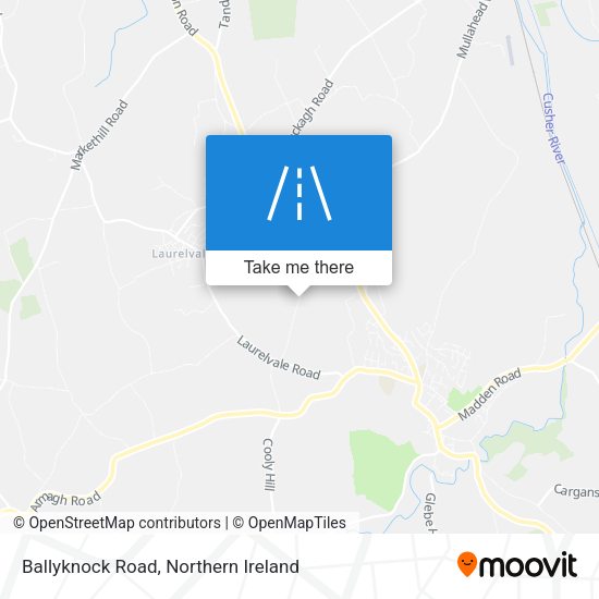 Ballyknock Road map
