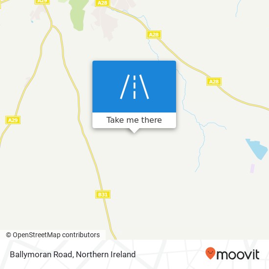 Ballymoran Road map