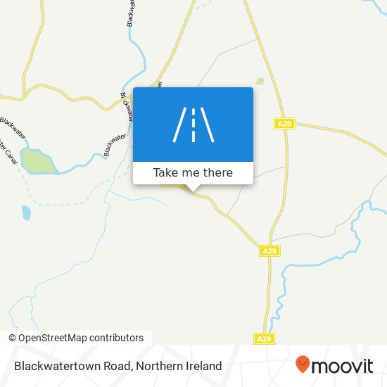 Blackwatertown Road map