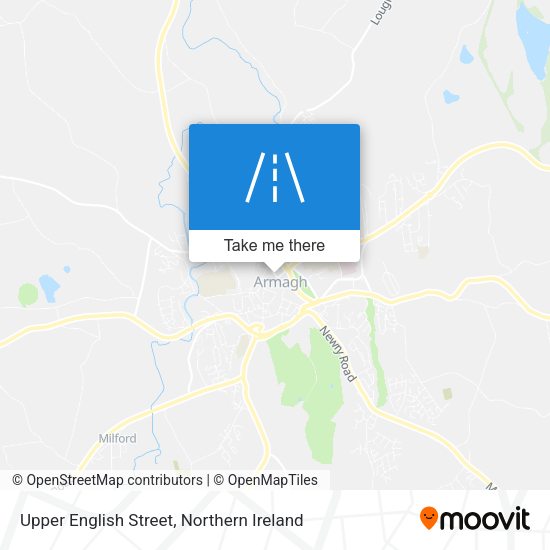 Upper English Street map