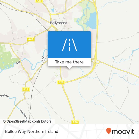 Ballee Way map