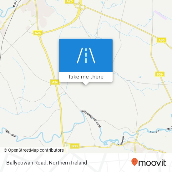 Ballycowan Road map