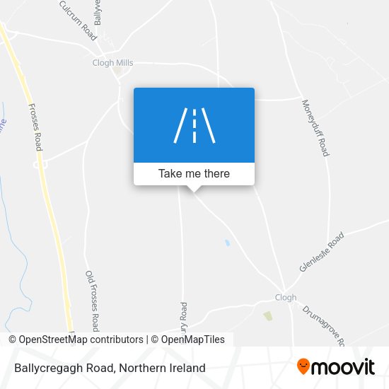 Ballycregagh Road map