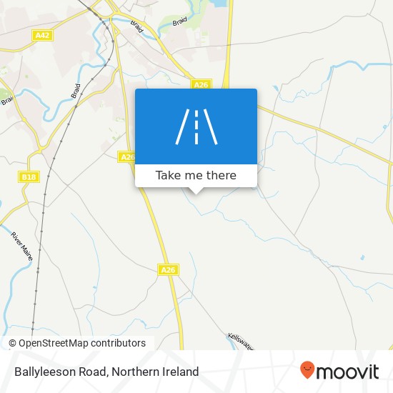 Ballyleeson Road map