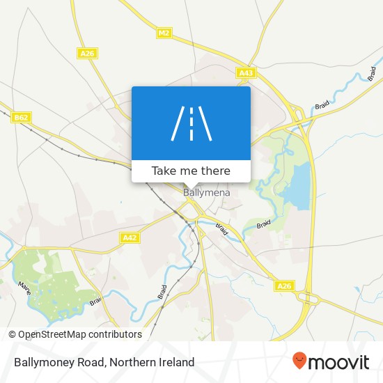Ballymoney Road map