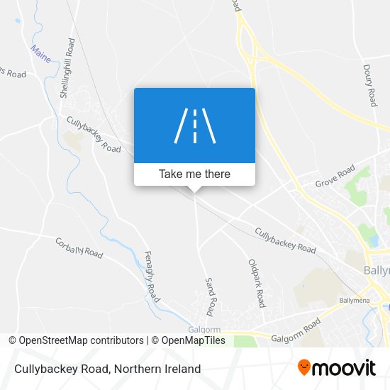 Cullybackey Road map