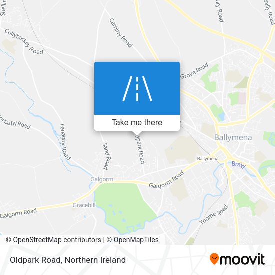 Oldpark Road map