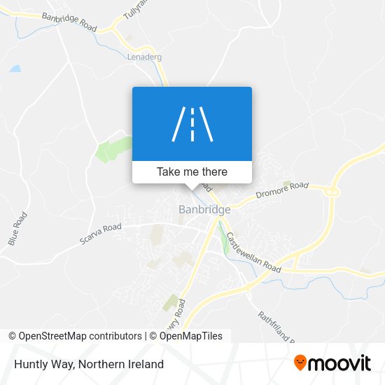 Huntly Way map