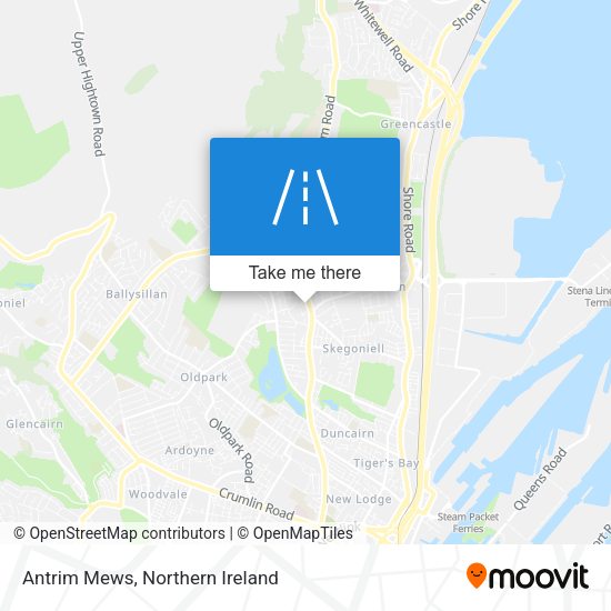 Antrim Mews map