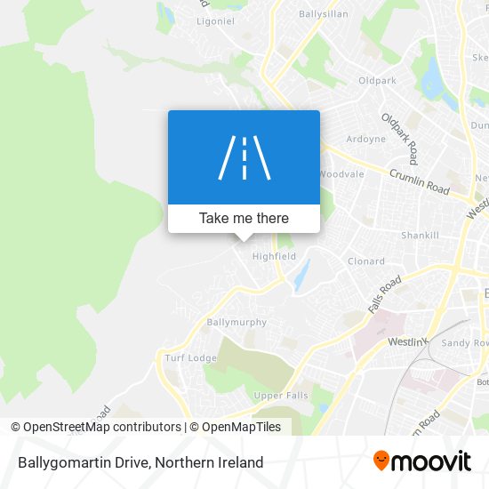 Ballygomartin Drive map