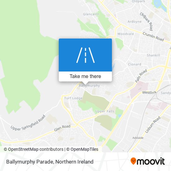Ballymurphy Parade map