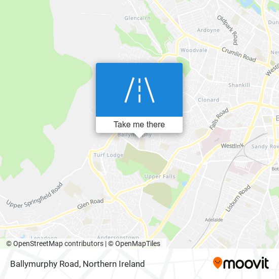 Ballymurphy Road map