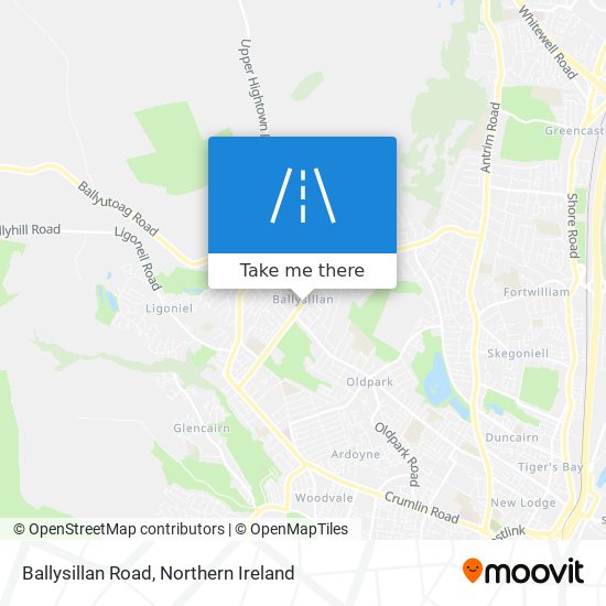 Ballysillan Road map