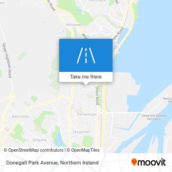 Donegall Park Avenue map