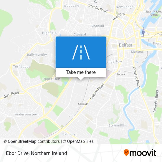 Ebor Drive map