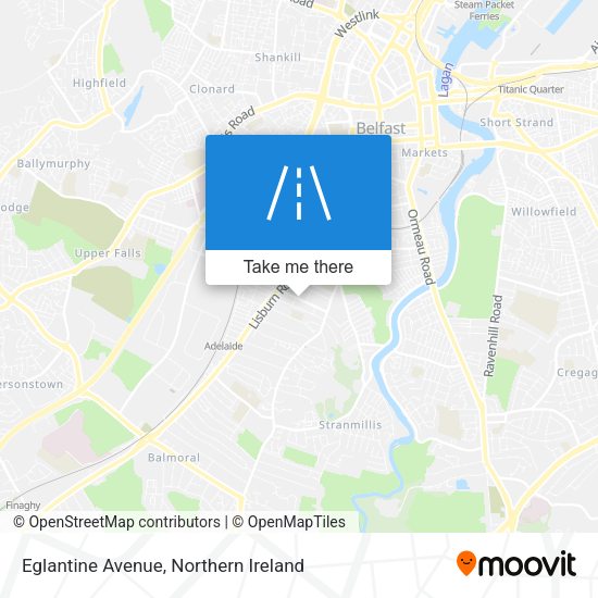 Eglantine Avenue map