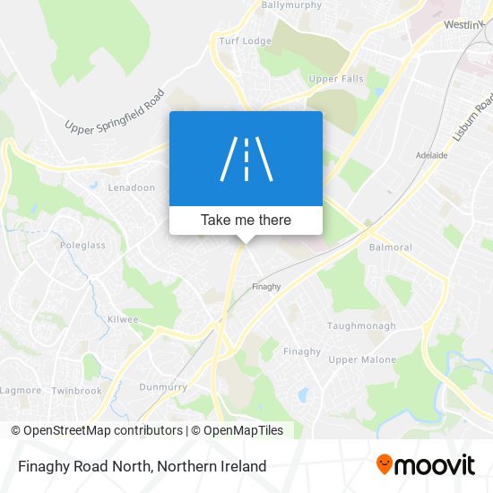 Finaghy Road North map