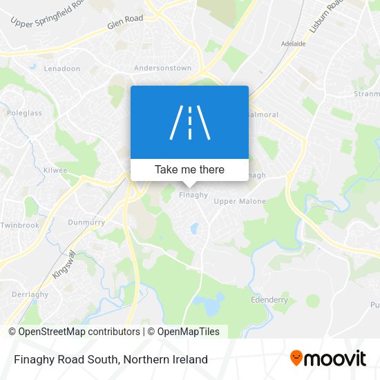 Finaghy Road South map