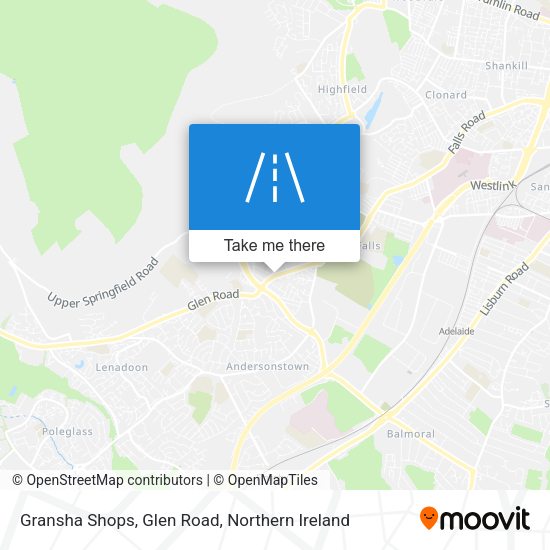 Gransha Shops, Glen Road map