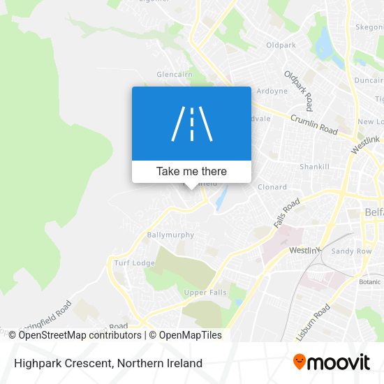 Highpark Crescent map