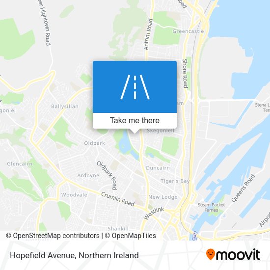Hopefield Avenue map