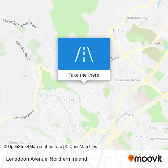 Lenadoon Avenue map