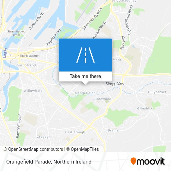 Orangefield Parade map