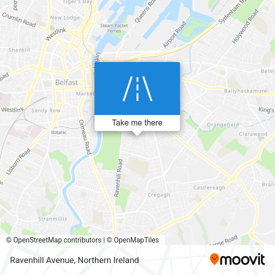 Ravenhill Avenue map