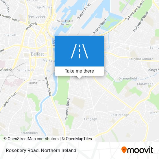Rosebery Road map