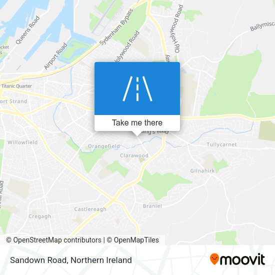 Sandown Road map