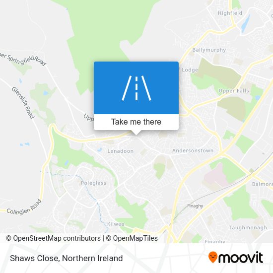 Shaws Close map