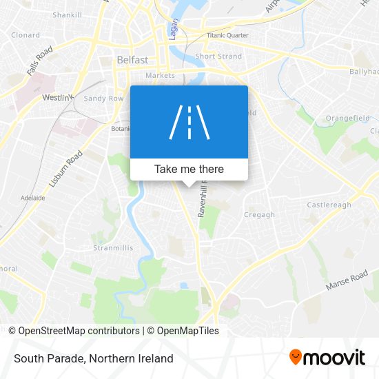 South Parade map