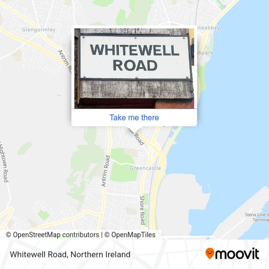 Whitewell Road map