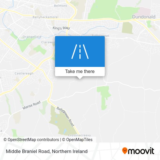 Middle Braniel Road map
