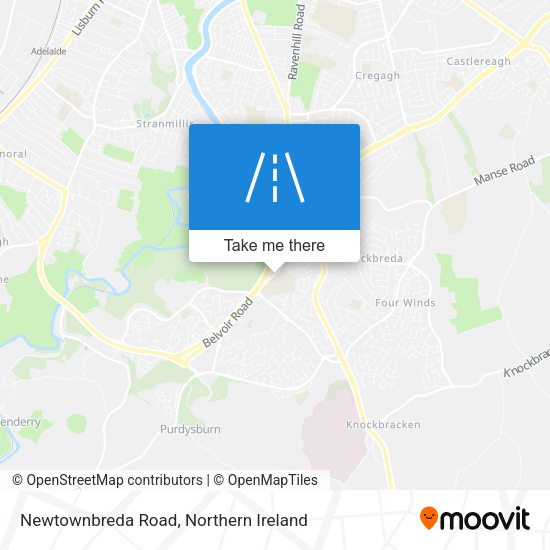 Newtownbreda Road map