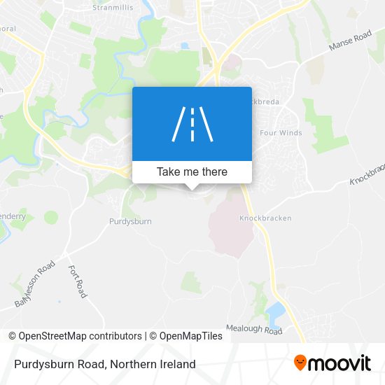 Purdysburn Road map