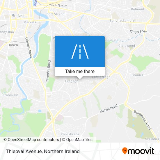 Thiepval Avenue map
