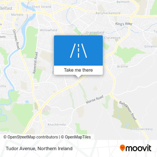 Tudor Avenue map
