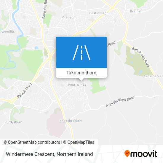 Windermere Crescent map