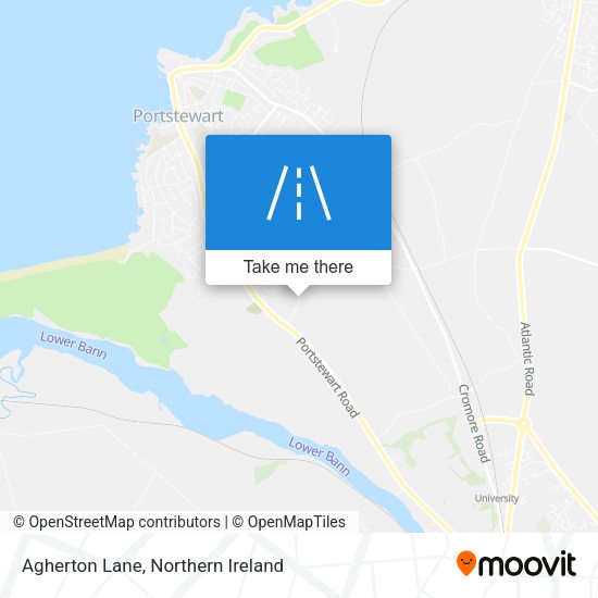 Agherton Lane map