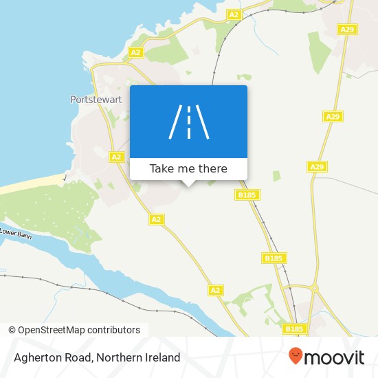 Agherton Road map