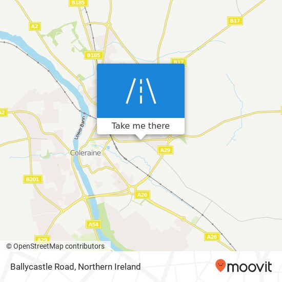 Ballycastle Road map