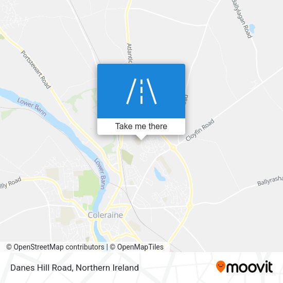 Danes Hill Road map