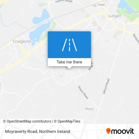 Moyraverty Road map